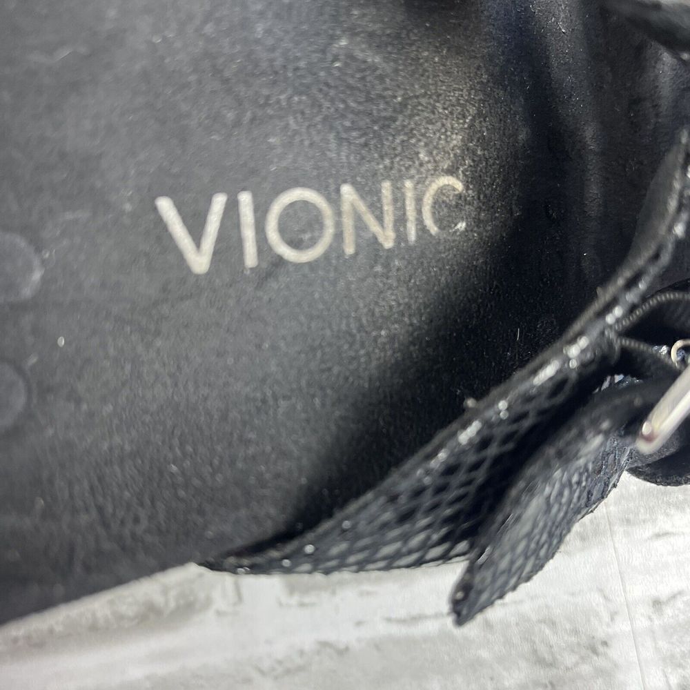 Vionic Skylar Orthaheel Women's Size 7 Black Slide Buckle Comfort Sandals - Picture 6 of 12